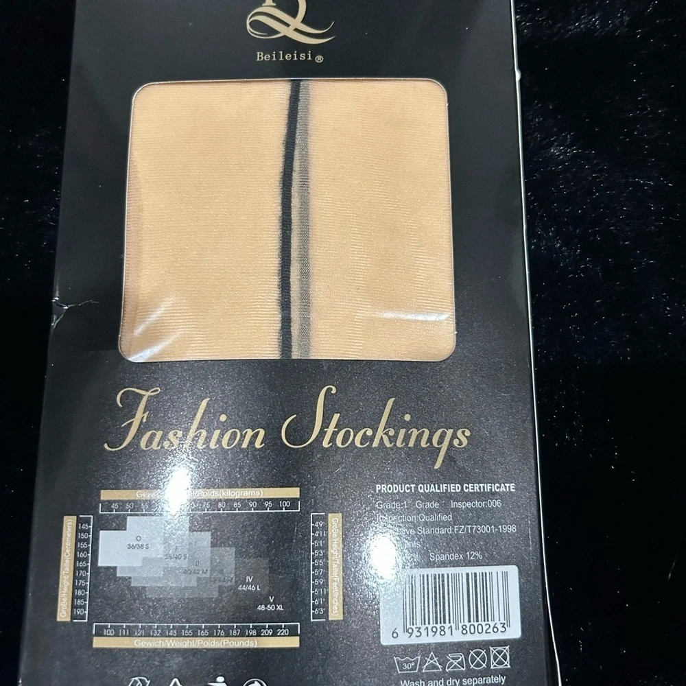 Beileisi Fashion Stockings Sheer Thigh-High Pantyhose Nylon Spandex NWT